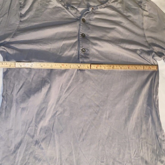 Nudie Jeans Long‎ Sleeve Distressed Henley Top Women's Large Gray - Picture 4 of 9